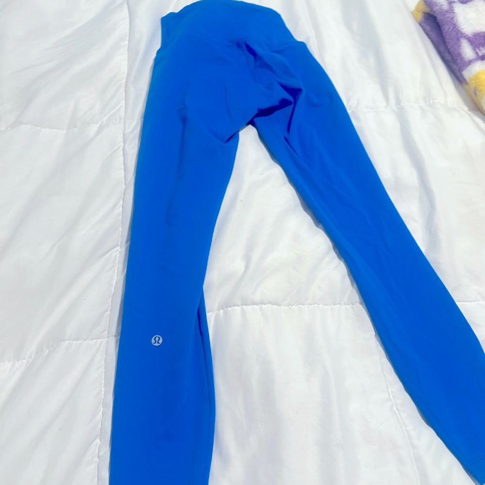 wunder under poolside blue 28 inch lulu leggings size 2!